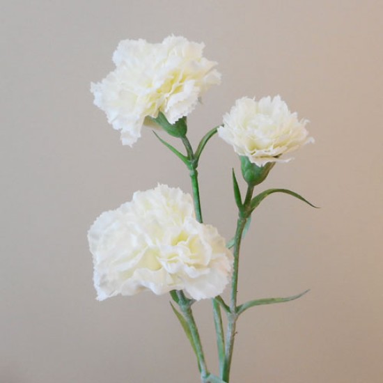 Artificial Spray Carnations Cream 60cm Artificial Flowers